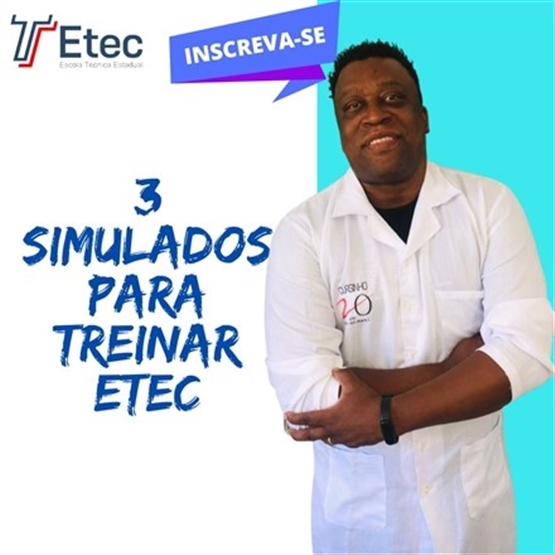 3 SIMULADOS PARA A ETEC - GRATUITO ATÉ 31/12